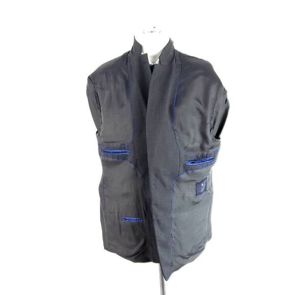 Alexandre London Savile Row Wool 2 Button Suit Jacket 44R Gray Twill - Picture 9 of 10